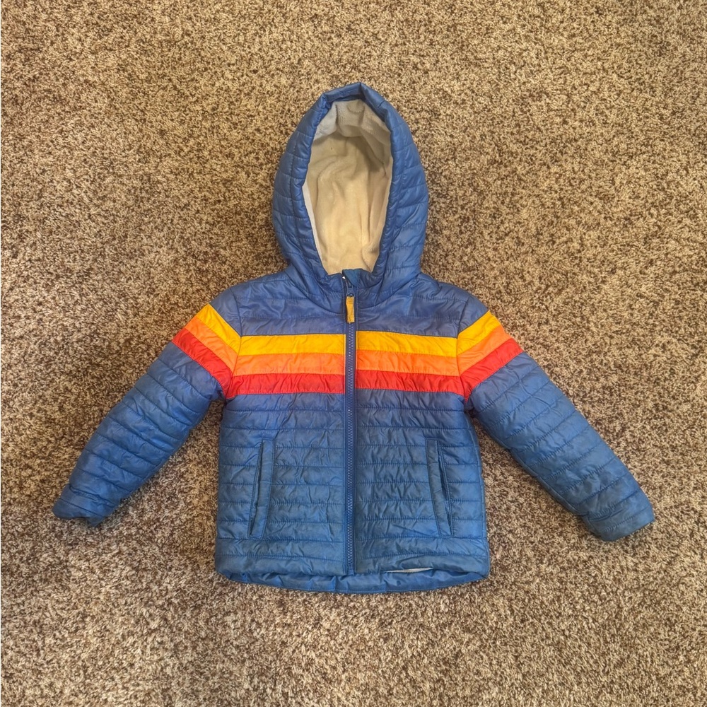 Cat & Jack Retro 80s-Style Hooded Puffer